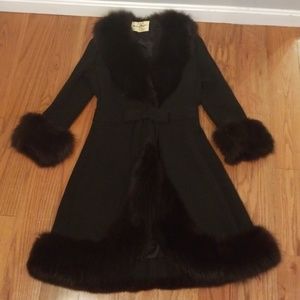 Russel Taylor Wool & Mink Faux fur Coat